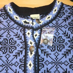 NYT Blue and Black LL Bean Sweater